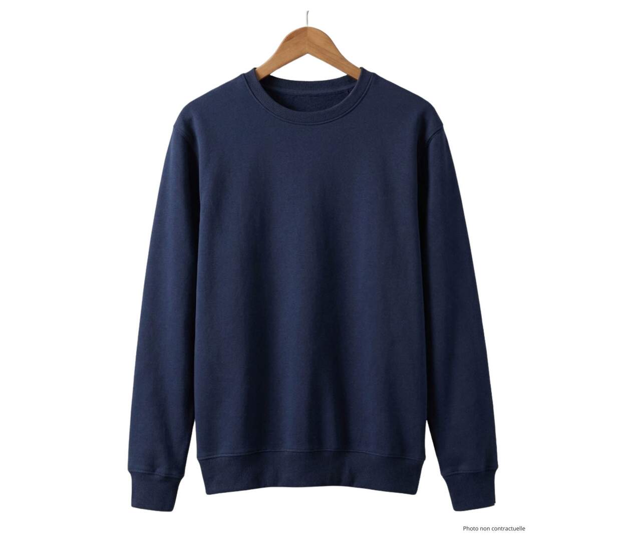 Sweat uni ras cou E213-3