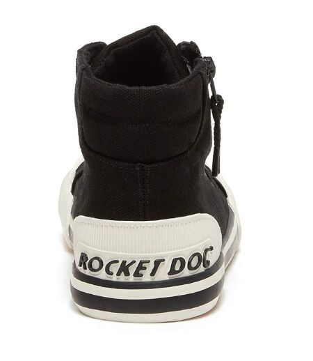 Womens/ladies Jazzin Hi Trainers Black Rocket Dog