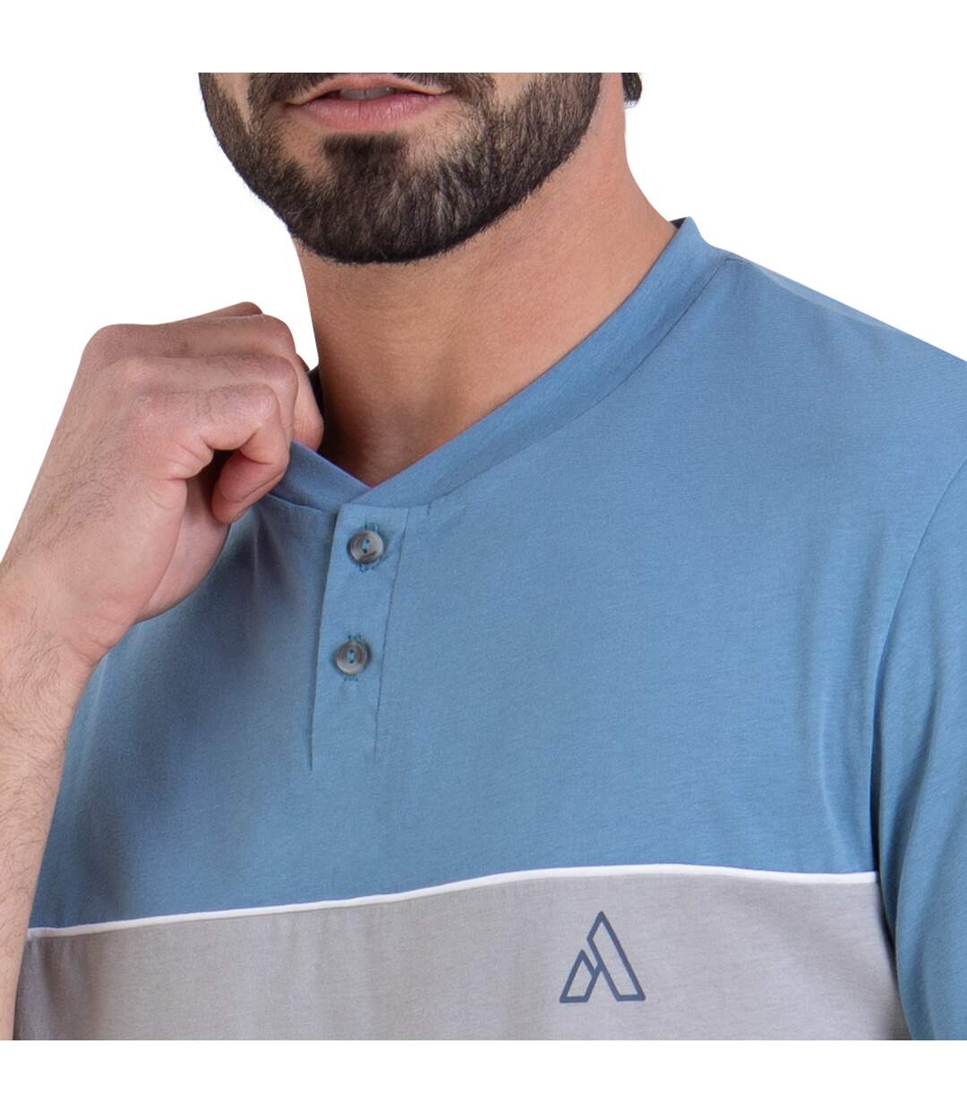 Pyjama court col tunisien homme Chic Athena-5