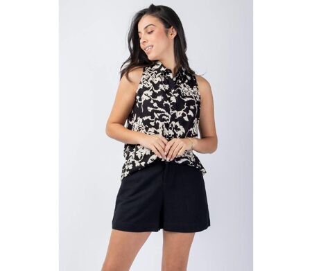 Top sans manches ANDREE style chemisier Coton Du Monde