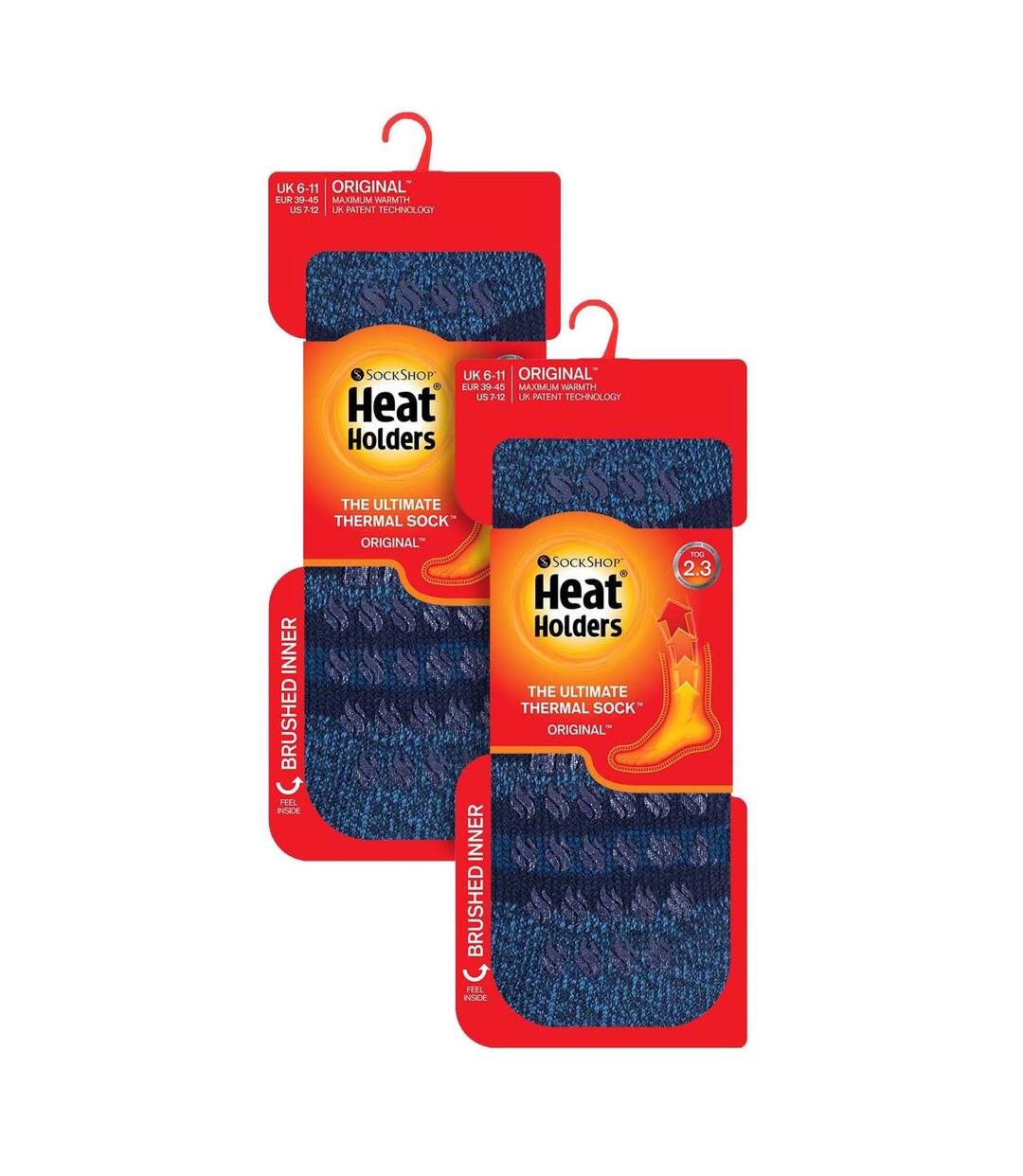 Lot de 2 paires de chaussettes thermiques pour hommes-2