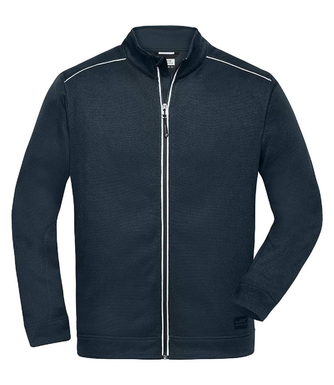 Veste zippée polaire workwear GRANDES TAILLES - homme - JN898C - bleu marine-1