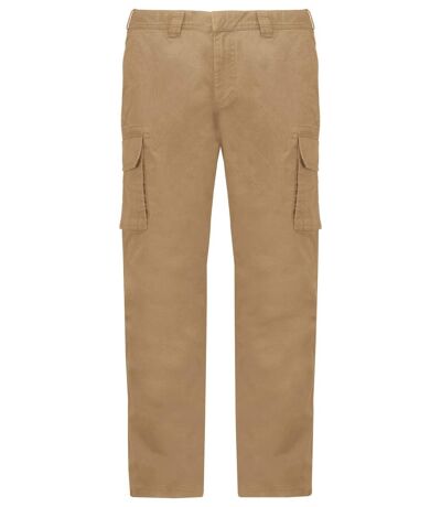 Pantalon multipoches pour homme - K744 - beige camel