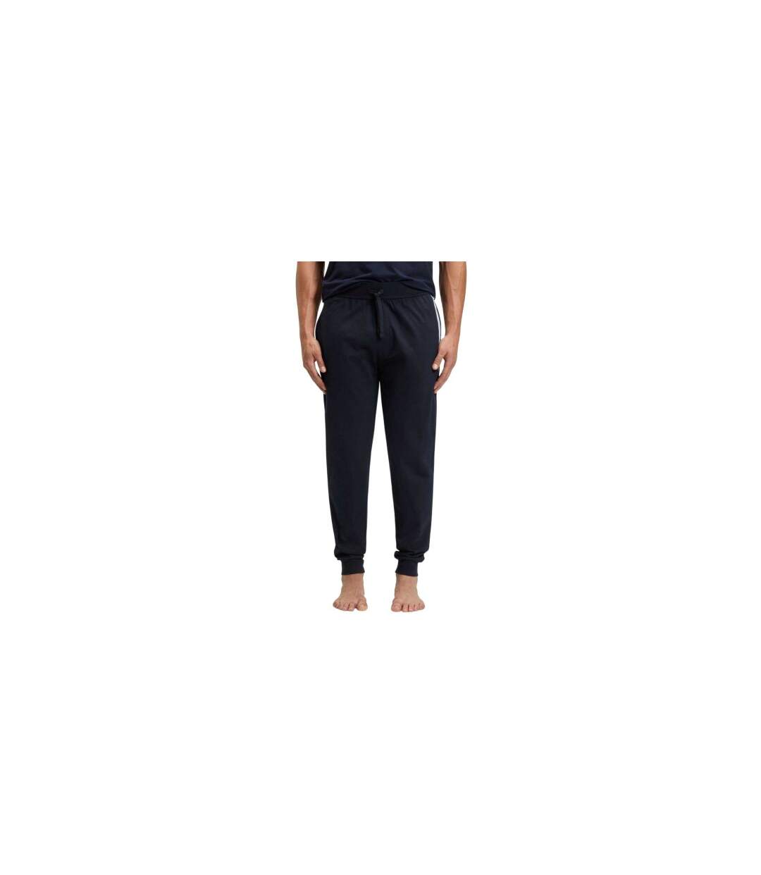 Pantalon De Jogging Motif/style Logo Latéral Homme Bleu Foncé Boss-1