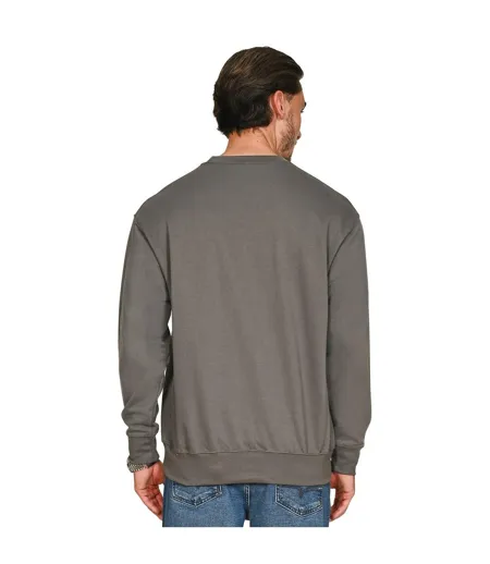 Mens Core Combed Cotton Regular Sweatshirt Charcoal Casual Classics