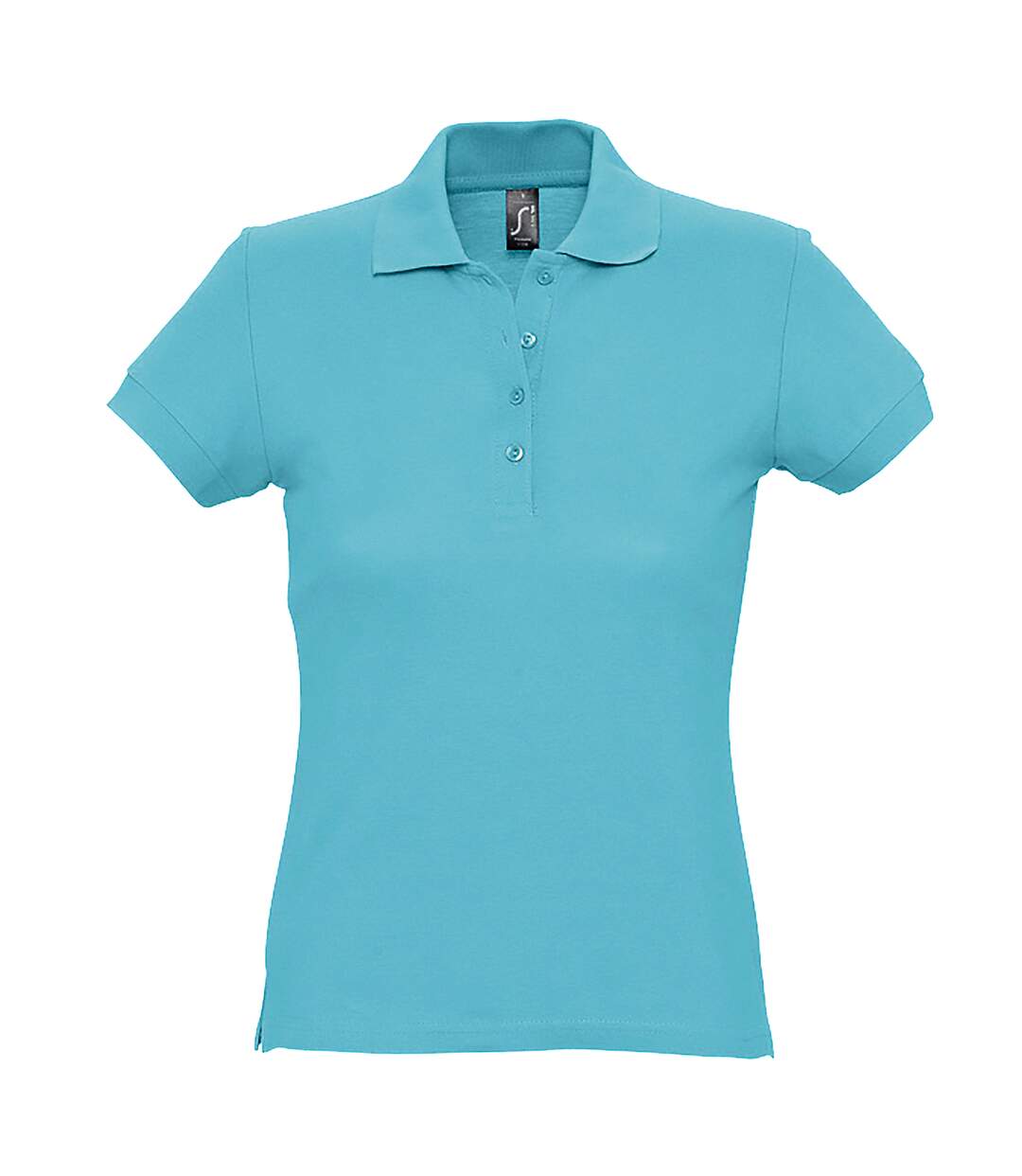 Passion polo 100% coton à manches courtes femme bleu atoll SOLS-1