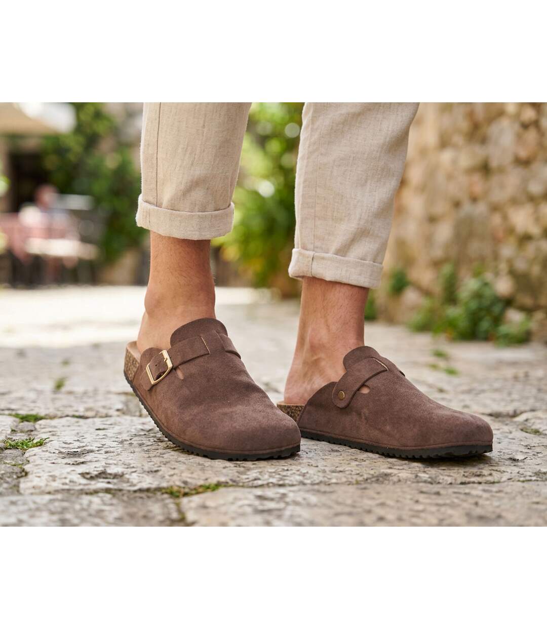 OZABI Mules Sabots Homme Confort Ergonomique Boucle Réglable-2