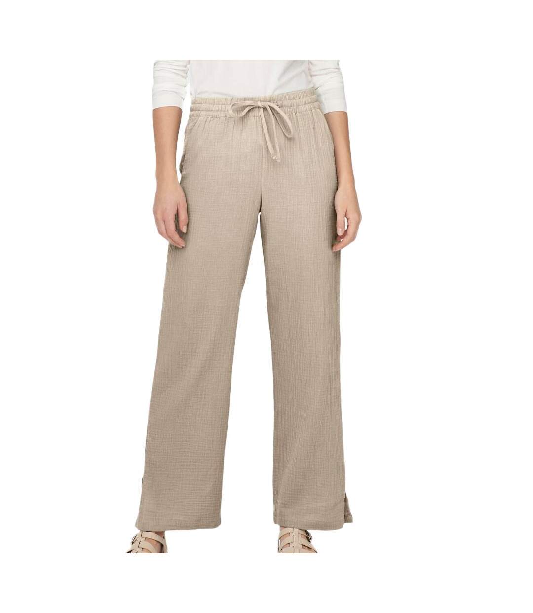 Pantalon Beige Femme JDY Theis Wide - XXL-L32-1