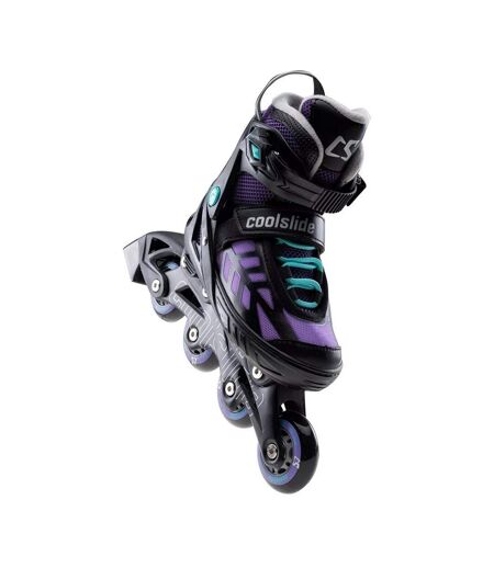Patins à roulettes alignées wonton enfant 39-43 fr noir / violet Coolslide