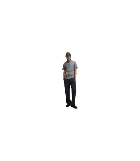 Mens Deabono Logo Polo Shirt Grey Hugo
