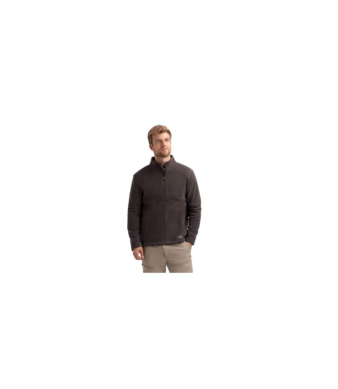 Veste Polaire Unie Col Montant Fyne Homme Anthracite Trespass-1