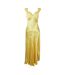 Womens/ladies Satin Maxi Dress Lemon Never Fully Dressed-3