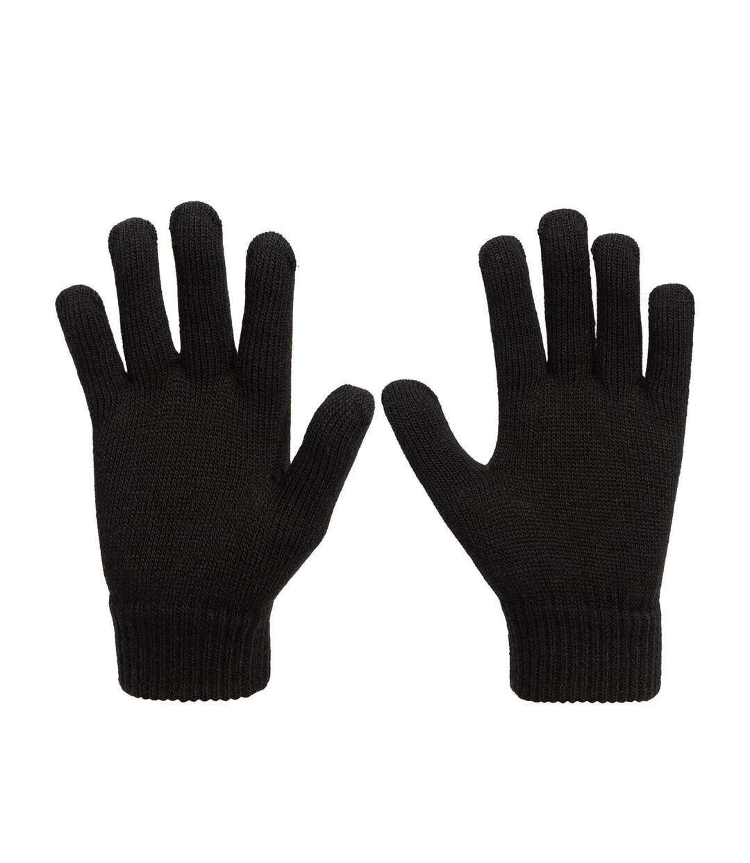 Unisex Adult Knitted Gloves Black Print Slazenger-2