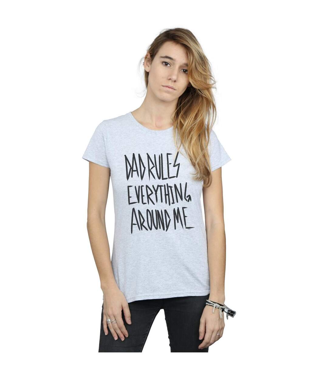 Disney Womens/Ladies The Lion King Dad Rules Everything Cotton T-Shirt (Gris sportif) - UTBI25039-2