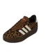 Womens/ladies Court Bold Leather Trainers Leopard Adidas-1