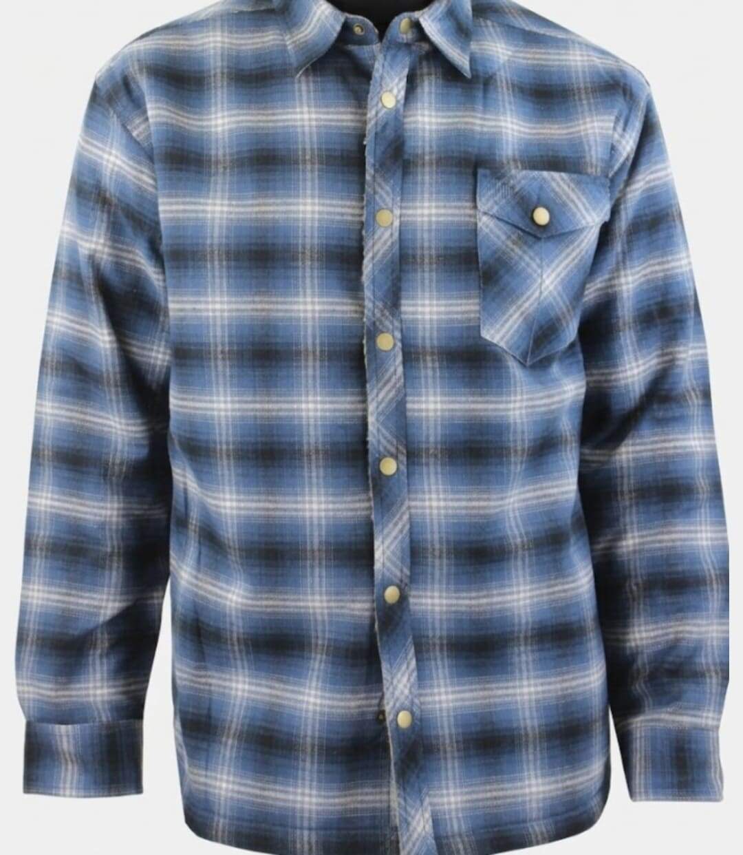 CHALLENGER BRUNO6 — Surchemise flanelle bleu : l'alliance parfaite du style et de la chaleur-2