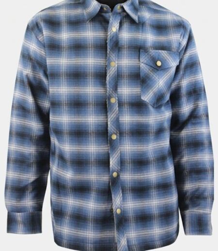CHALLENGER BRUNO6 — Surchemise flanelle bleu : l'alliance parfaite du style et de la chaleur