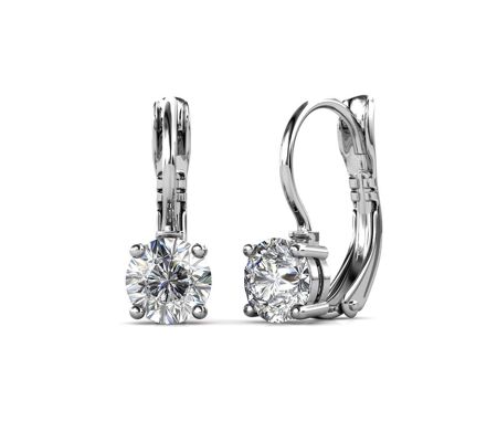 Boucles d'oreilles Round, Cristal d'Autriche