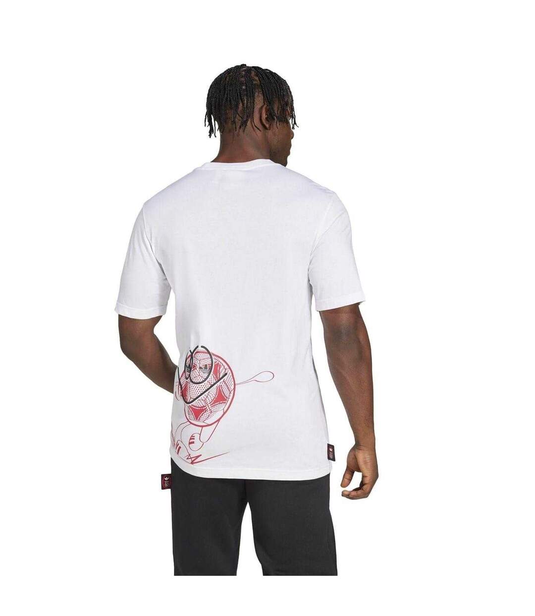 Mens Trefoil Ajax Amsterdam Cotton T-shirt White Adidas-3