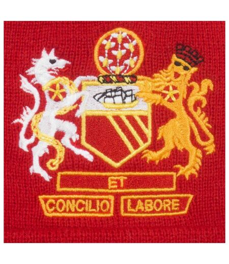 Manchester Crest Bobble Beanie Red Fan Originals