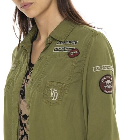 Chemise femme à manches longues avec patchs Mouth Vondutch