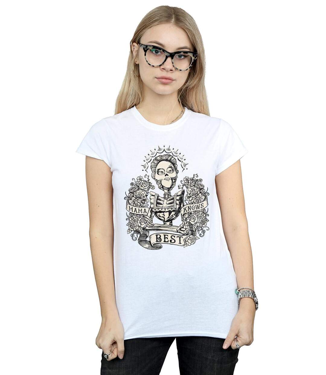 Disney T-shirt en coton Femmes/Dames Coco Mama Knows Best (Blanc) - UTBI14392-2
