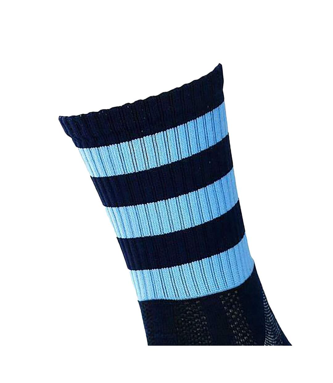 Chaussettes de football pro adulte bleu marine / bleu ciel Precision