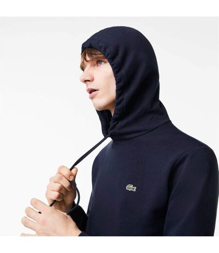Mens Fleece Pull Over Sport Hoodie Navy Lacoste