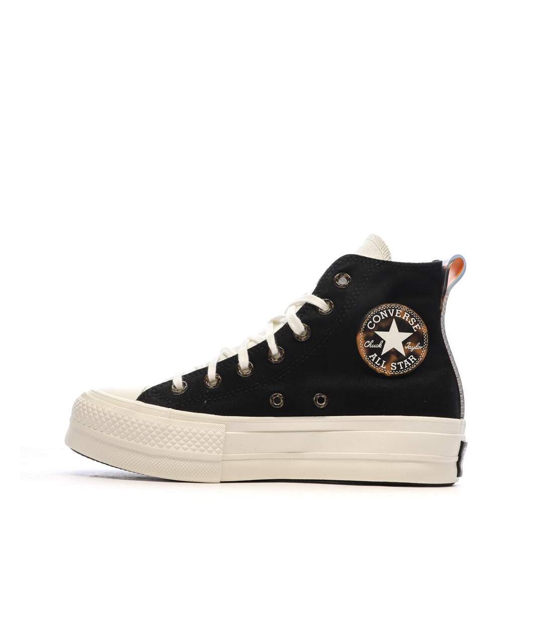 Baskets noires femme converse all star lift platform tortoise-1