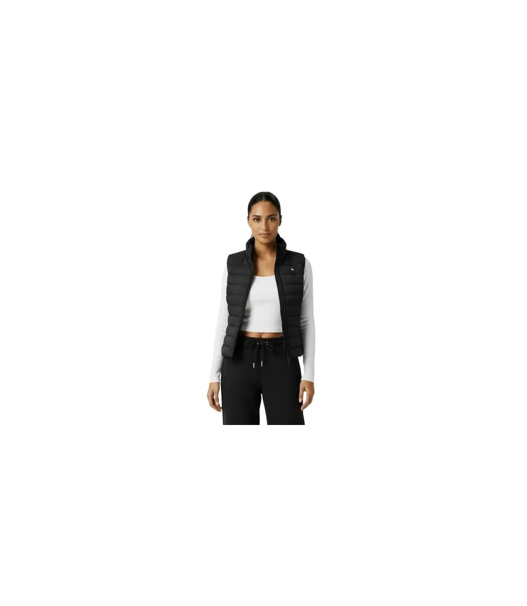 Womens/ladies Polyester Lightweight Gilet Black Jack Wills-1