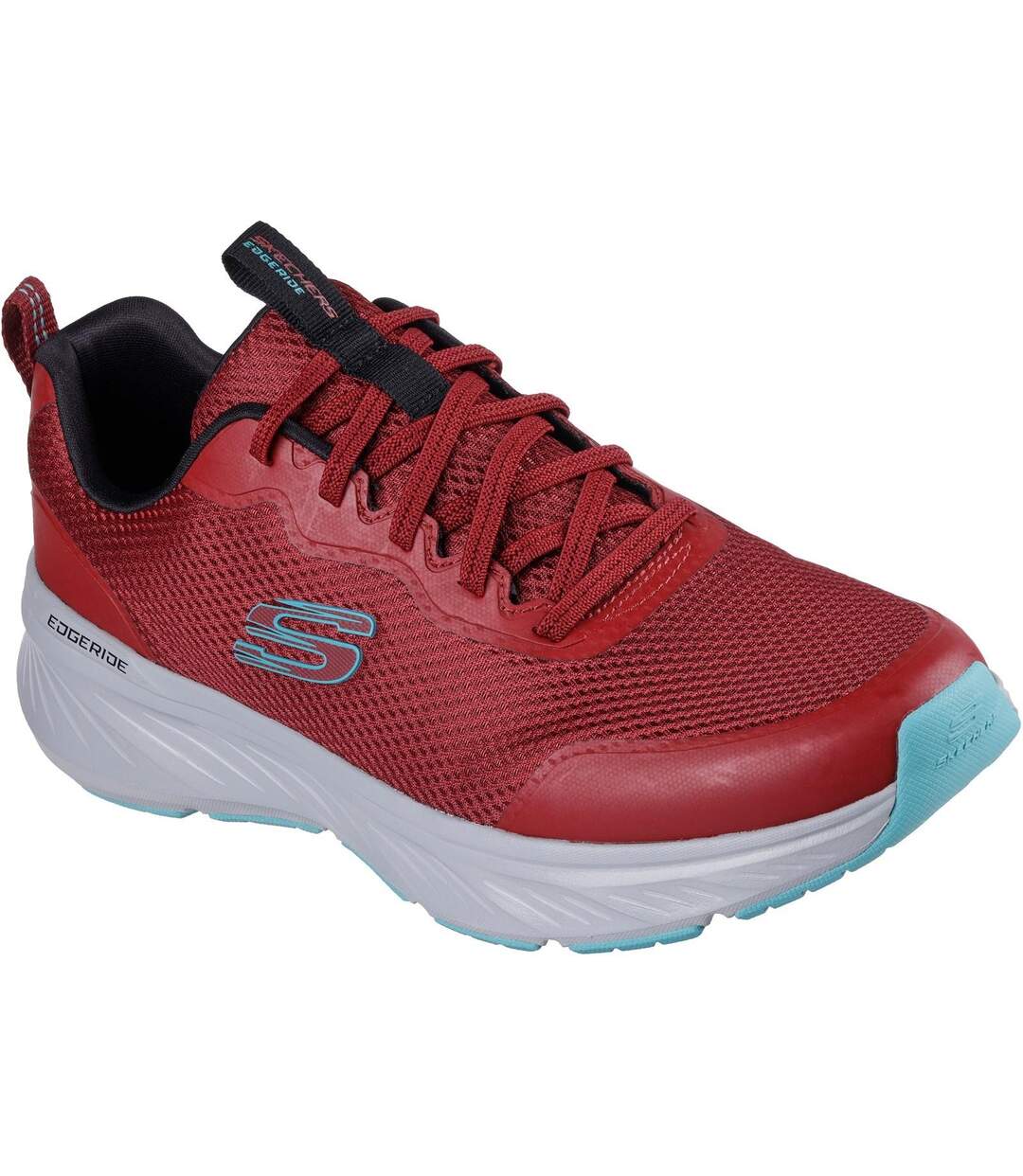 Mens Edgeride Rekze Trainers Burgundy Grey Skechers-1