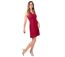 Robe courte sans manches MAURINE unie framboise Coton Du Monde-1