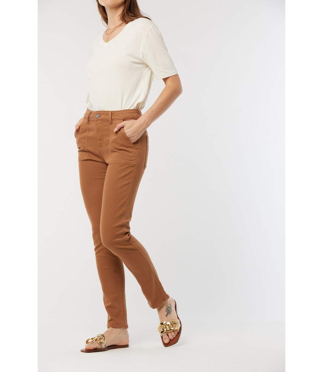 Pantalon JILO Argile Beige - L32-4