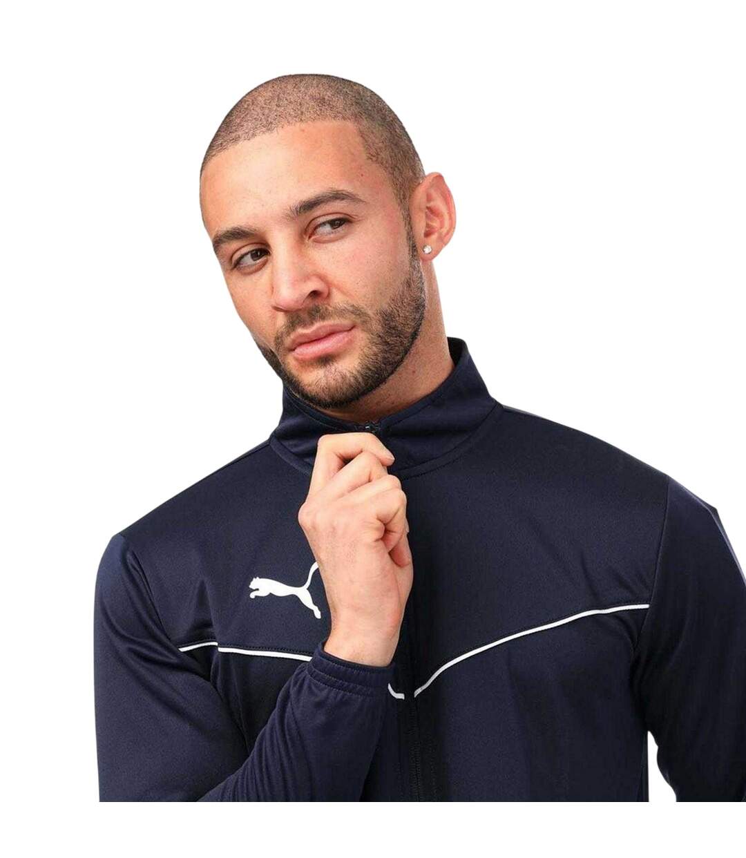 Mens Team Rise Moisture Wicking Regular Training Jacket Navy Puma-4