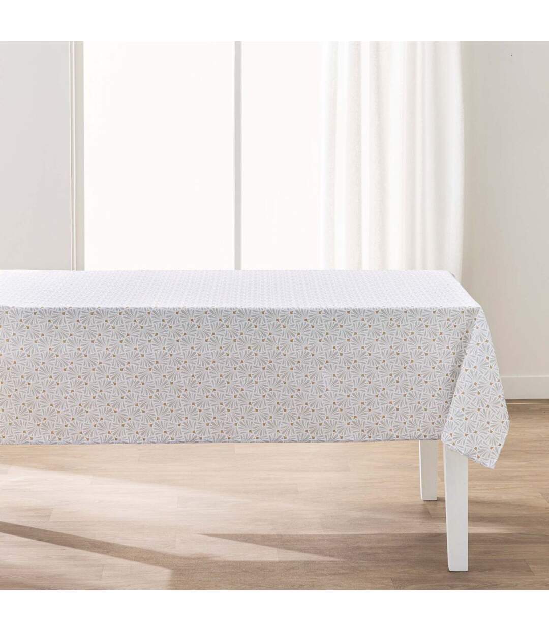 Nappe Antitache Imprimé Opaline 145x240cm Naturel-1