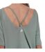 Womens/ladies Studio Oversized Yoga T-shirt Green Adidas-4