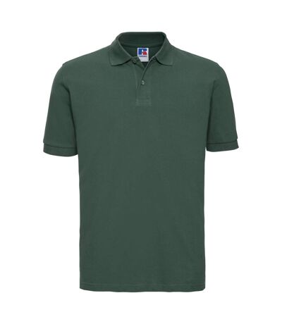 Russell Mens 100% Cotton Short Sleeve Polo Shirt (Bottle Green)