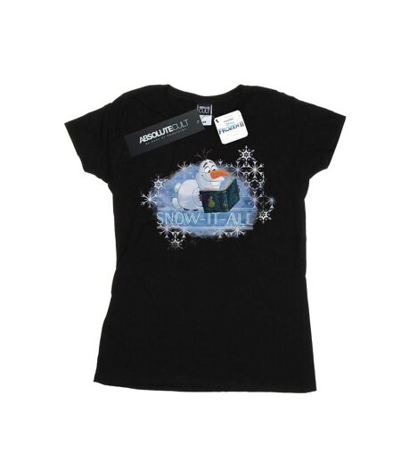 Disney Femmes/Les femmes Frozen 2 Olaf Snow It All - T-shirt en coton (Noir) - UTBI21782