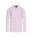 Mens gingham classic long-sleeved shirt pink Raging Bull-1