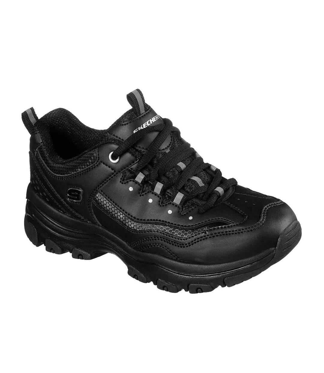 Baskets Motif/style Sportif Dlite Femme Noir Skechers-1