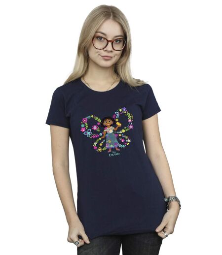 Disney - T-shirt ENCANTO MIRABEL BUTTERFLY - Femme (Bleu marine) - UTBI19536