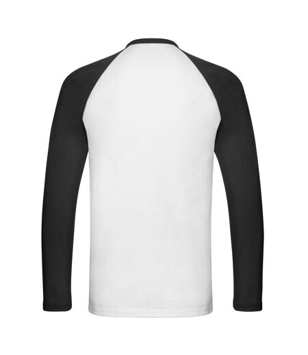 T-shirt Homme Blanc Noir Fruit Of The Loom