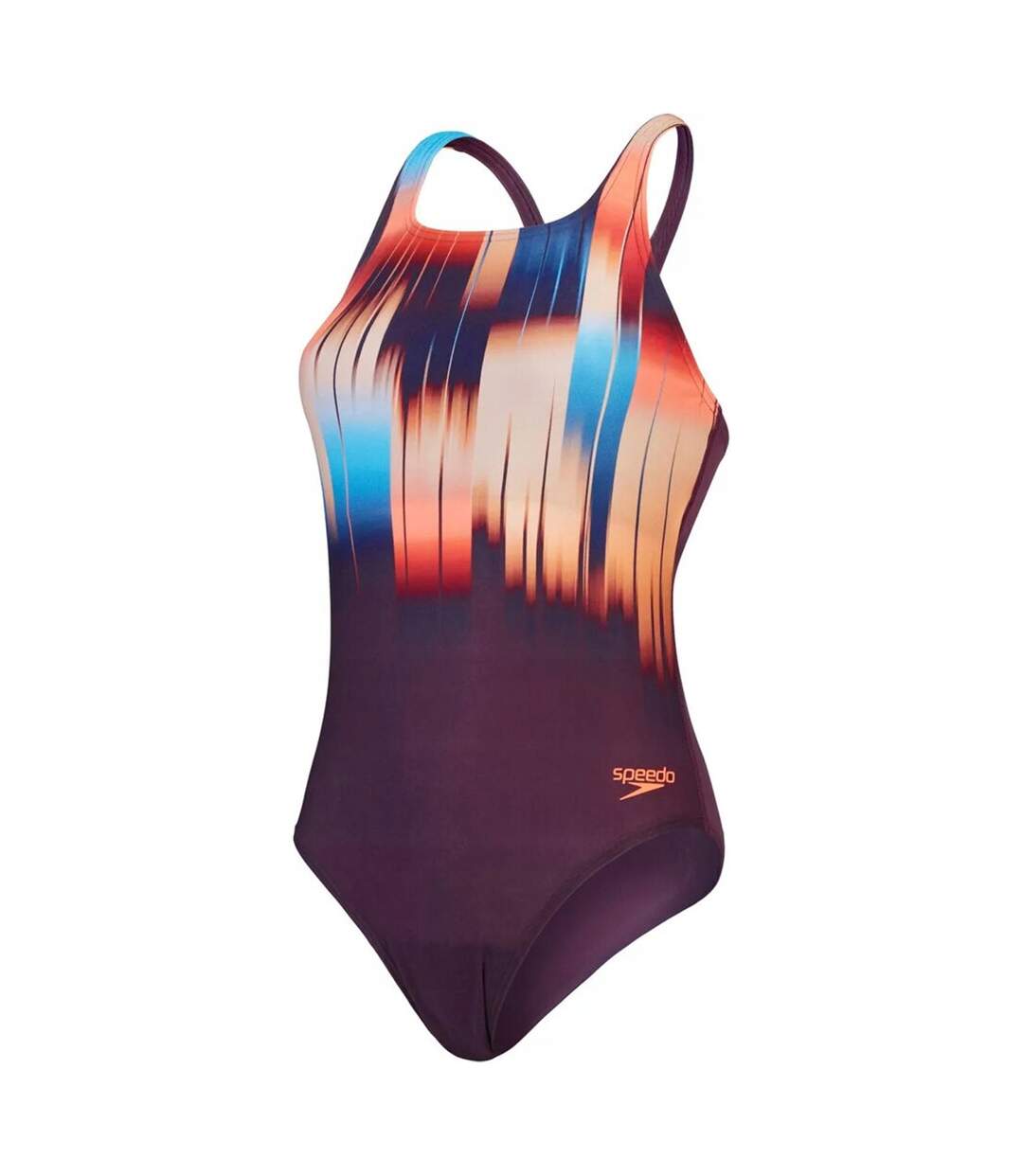 Maillot De Bain 1 Pièce Digi Placement Medalist Femme Violet Orange Speedo-2
