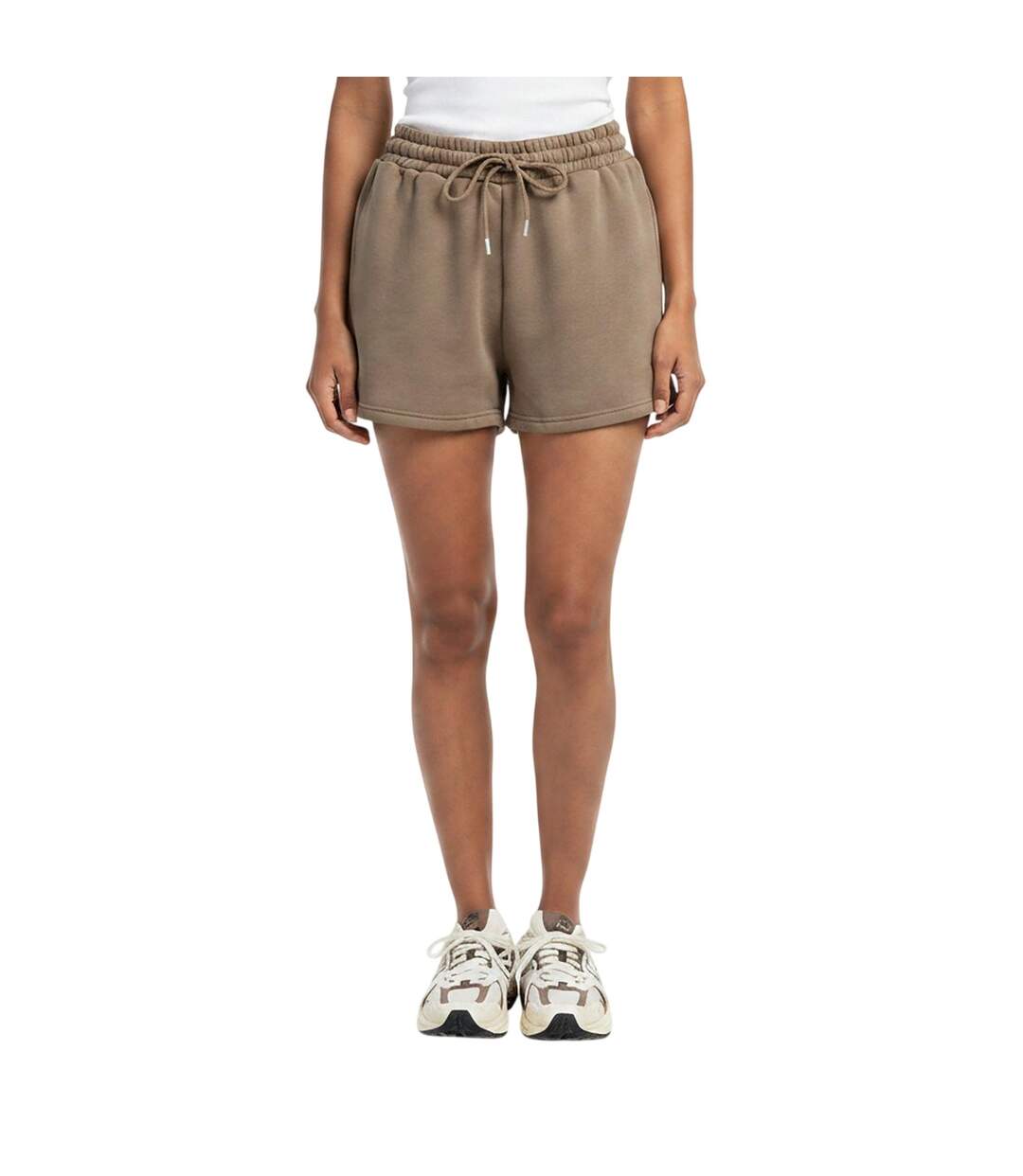 Womens/ladies Jersey Shorts Taupe I Saw It First-4