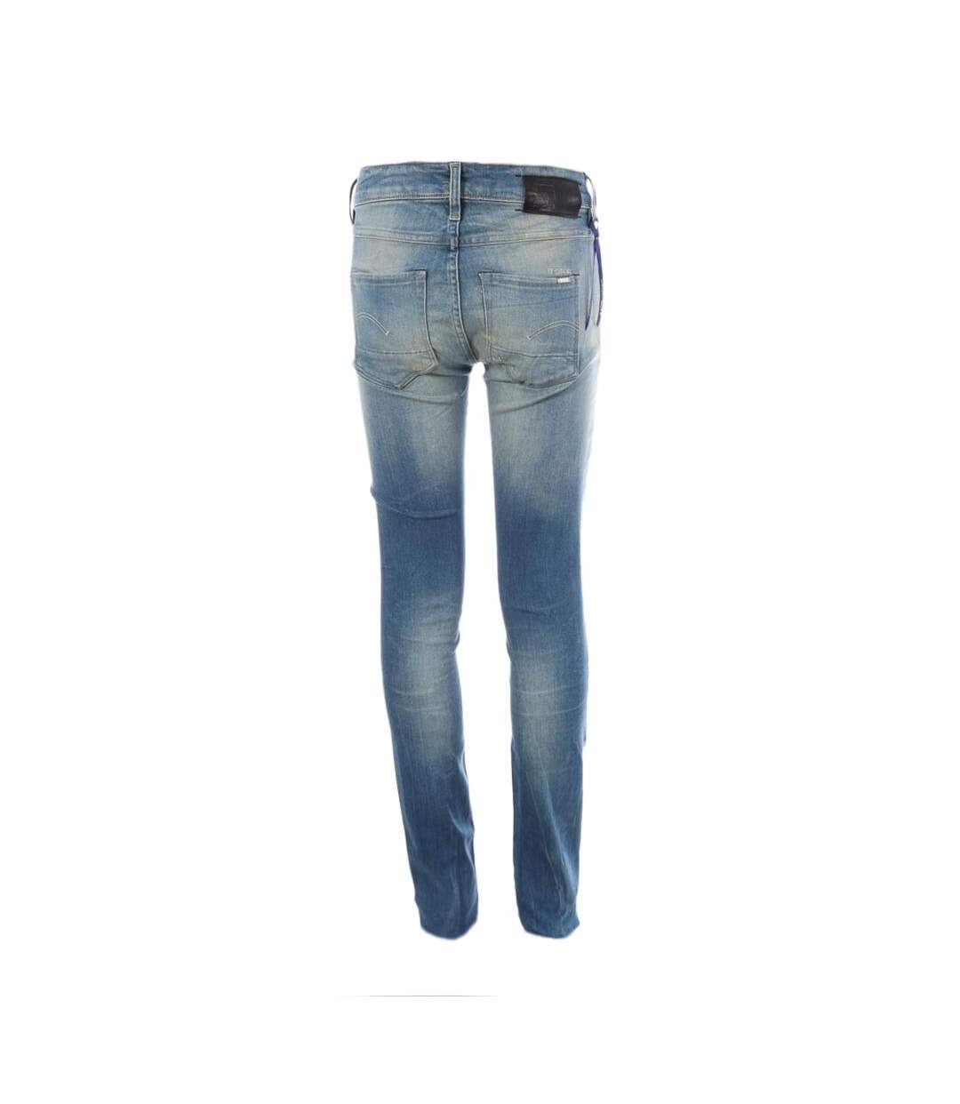 Jean slim bleu clair femme g-star 3301 60654 - w24-l32-2