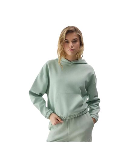 Sweat À Capuche F1057 Femme Vert 4F