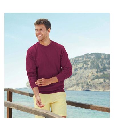 Fruit Of The Loom Mens Lightweight Set-In Sweatshirt (Burgundy) - UTRW4499