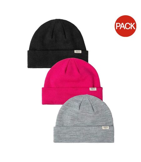 Bonnets Adulte Rose Gris Noir Respect