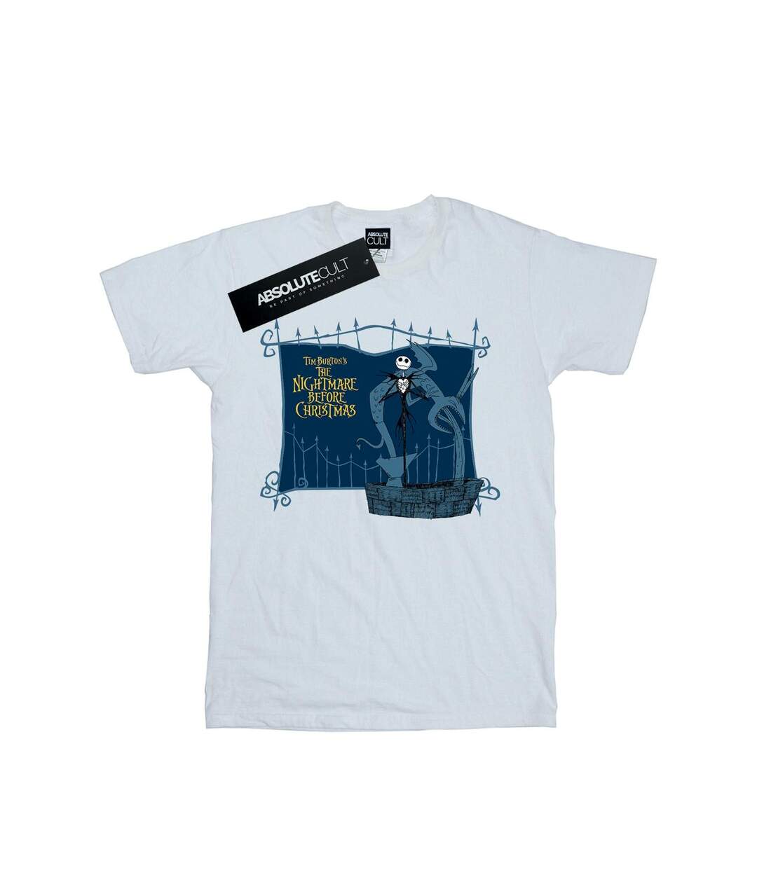 Disney Womens/Ladies Nightmare Before Christmas Jack And The Well Cotton Boyfriend T-Shirt (Blanc) - UTBI41565-1