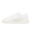 Mens Lace Up Flat Trainers White Fabric-3